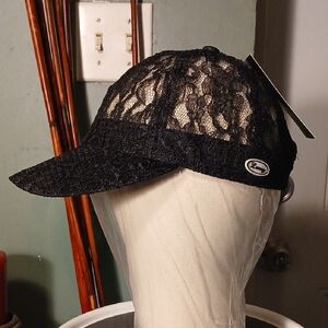 Lacey Women's Black Lace Baseball Cap 1